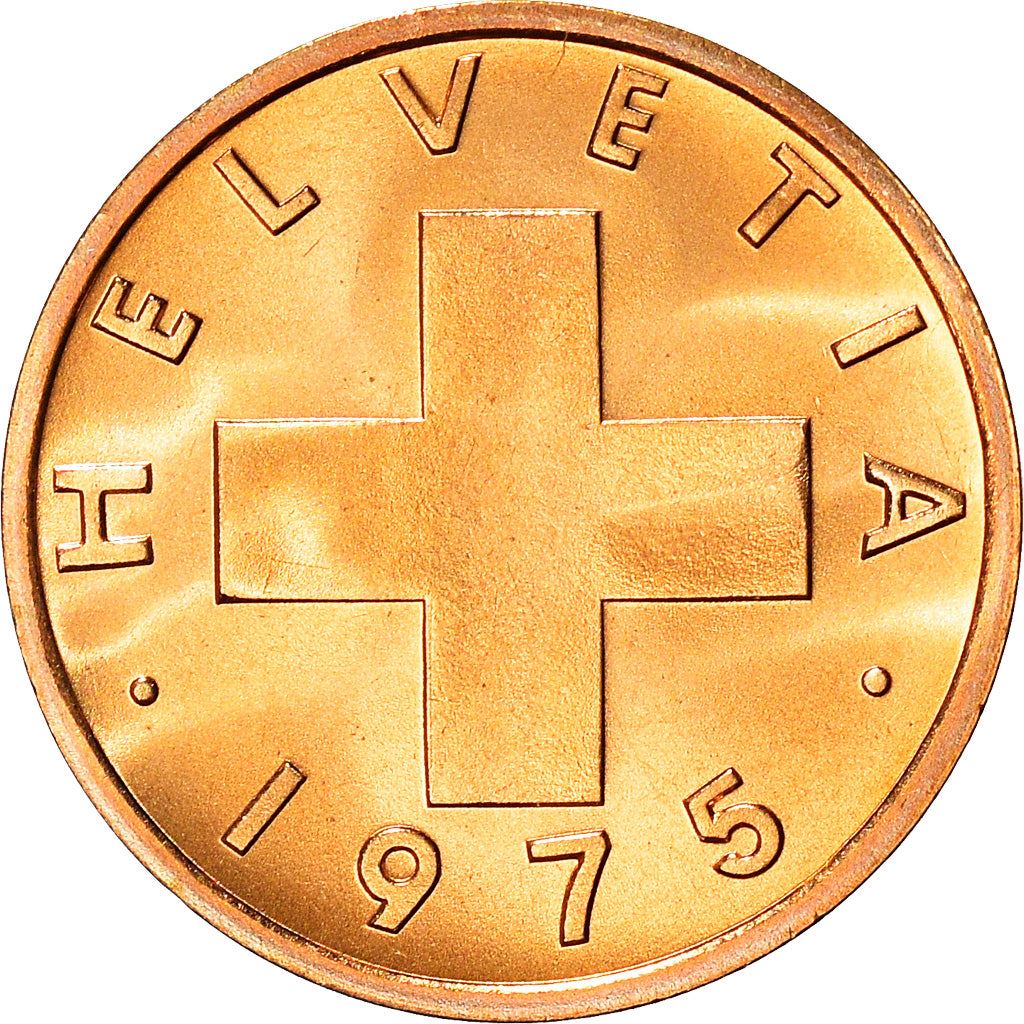 Switzerland Coin Swiss 1 Rappen | Wheat Spike | Swiss Cross | KM46 | 1948 - 2006