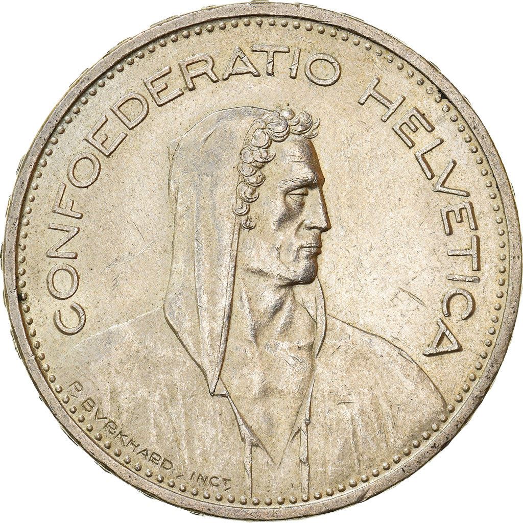 Switzerland Coin Swiss 5 Francs | Composer Paul Burkhard | KM40 | 1931 - 1969