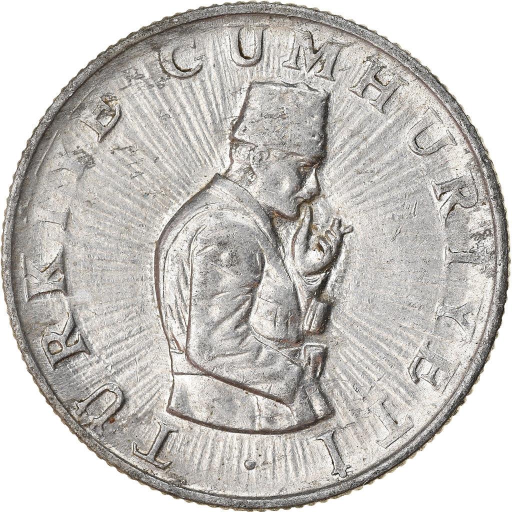 Turkey Coin Turkish 10 Lira | President Mustafa Kemal Ataturk | Kocatepe Mosque | KM950.2 | 1983