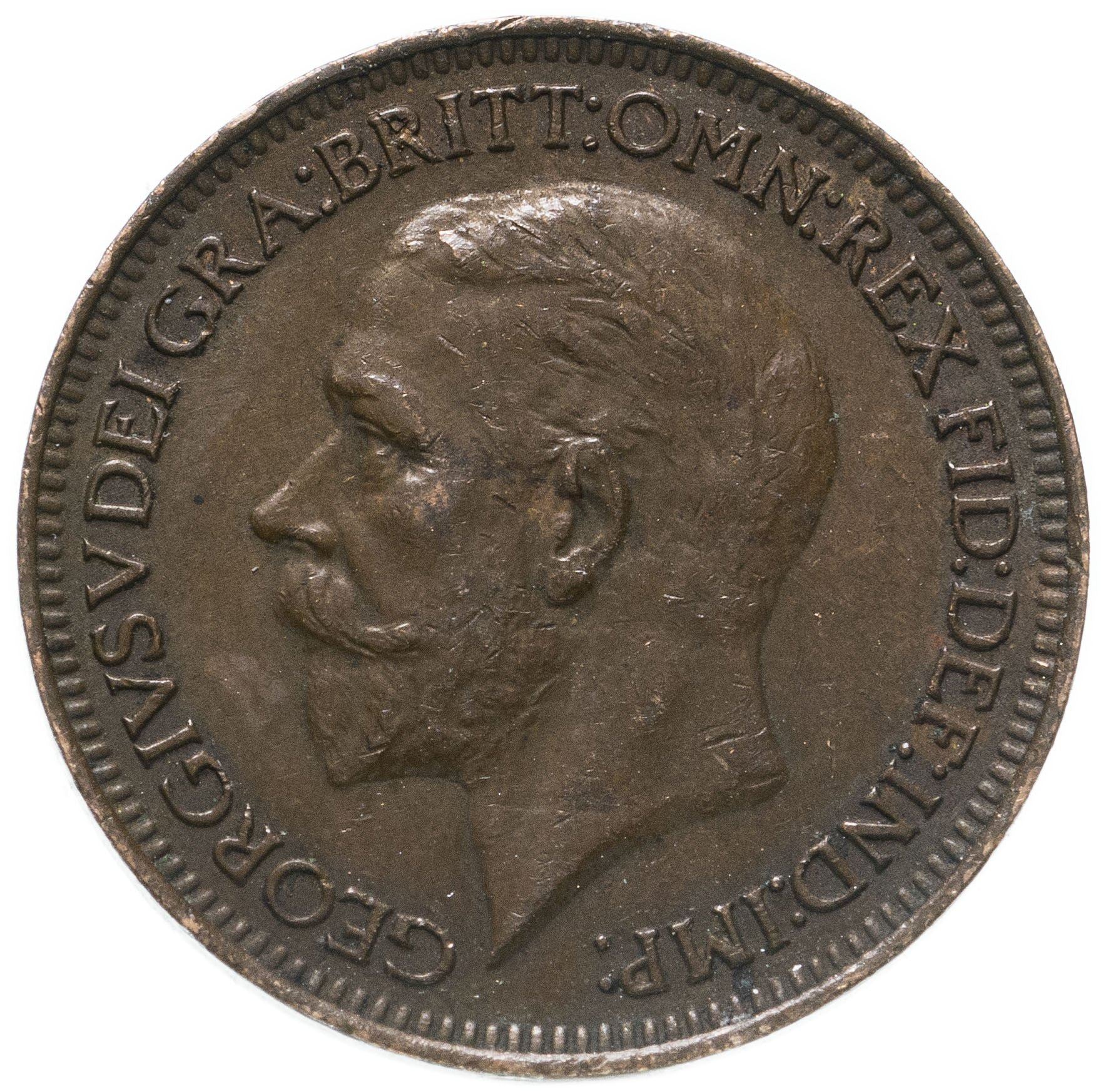 United Kingdom | 1 Farthing Coin | George V | KM:825 | 1926 - 1936