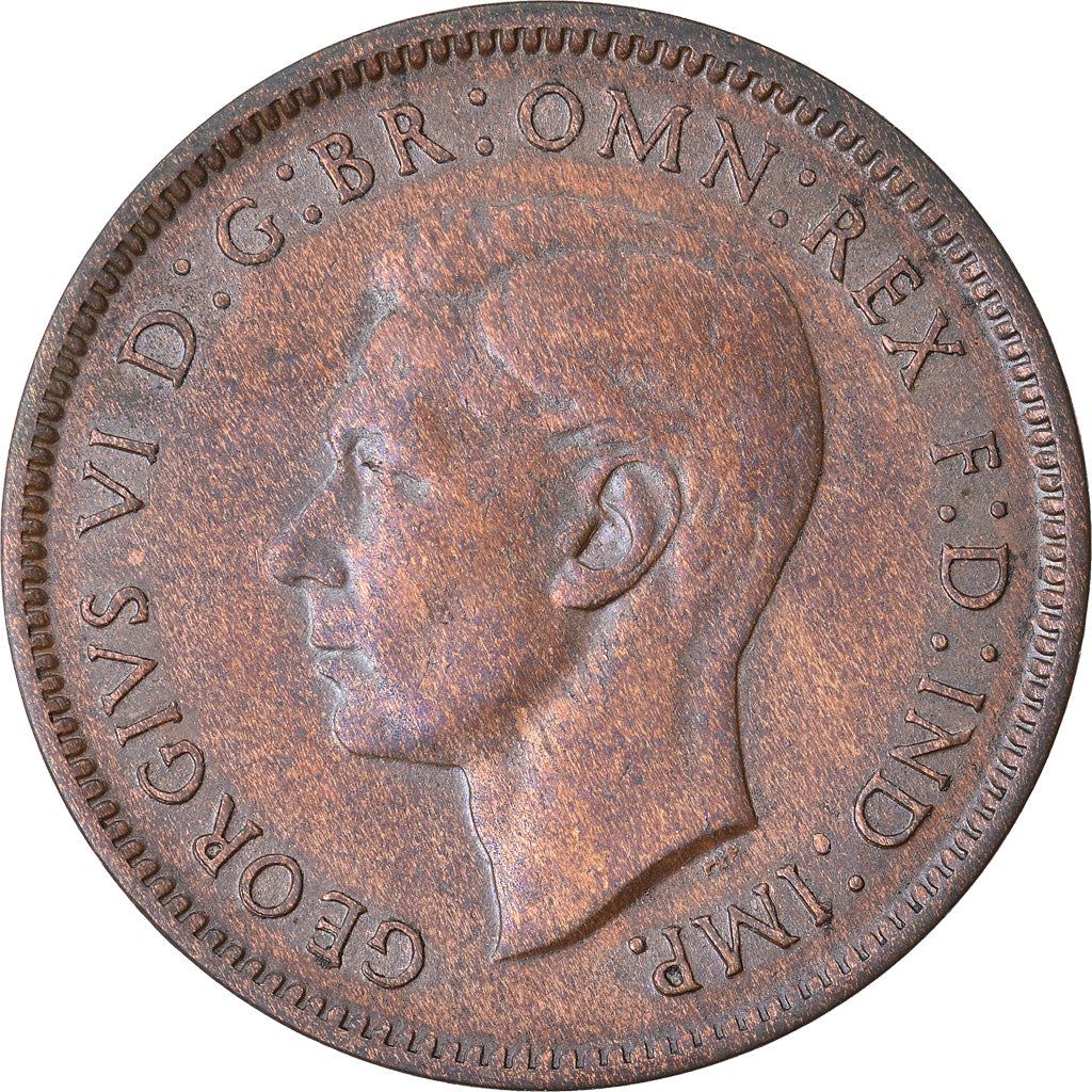 United Kingdom | 1 Farthing Coin | Eurasian wren | KM:843 | 1937 - 1948