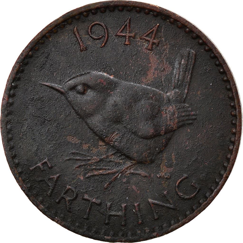 United Kingdom | 1 Farthing Coin | Eurasian wren | KM:843 | 1937 - 1948