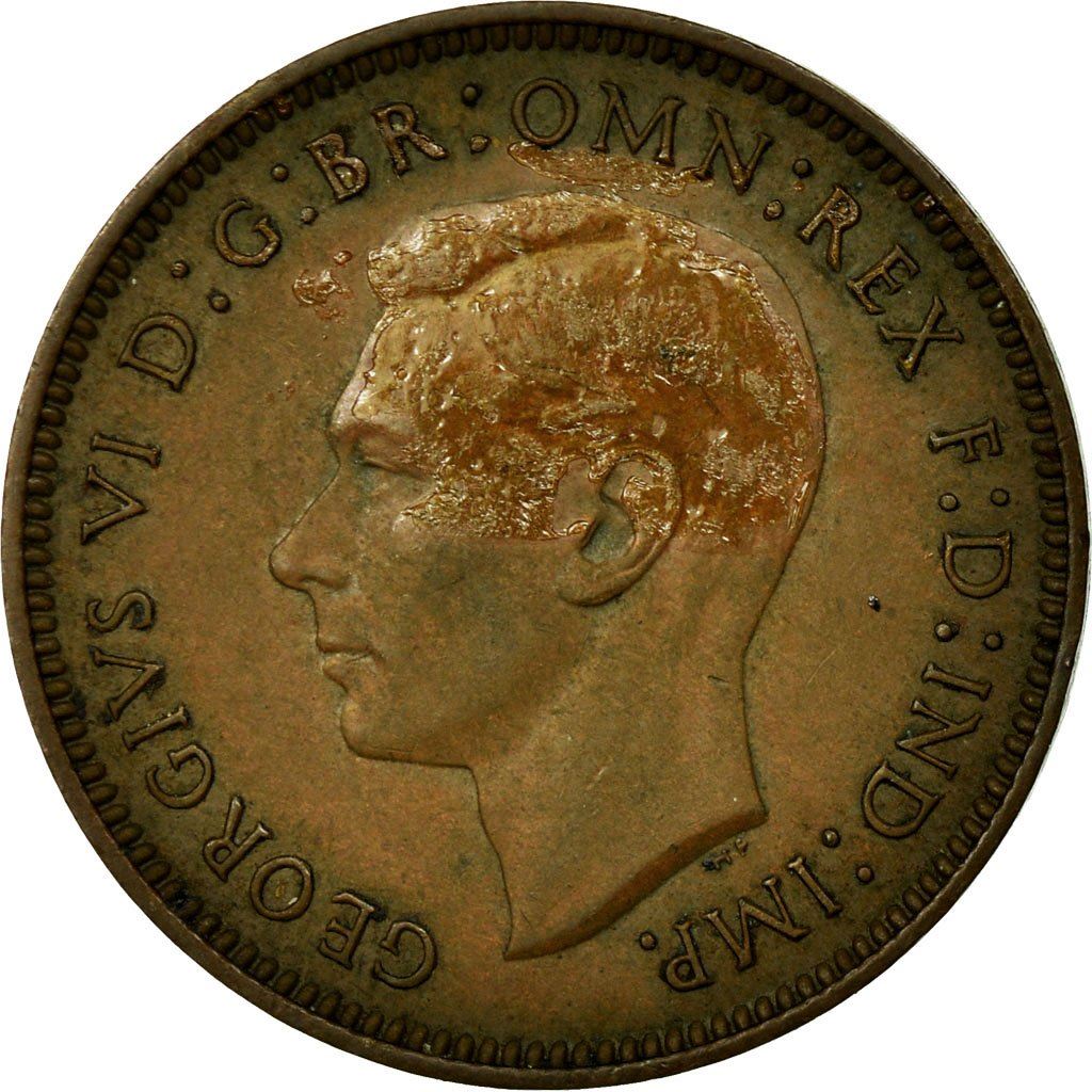 United Kingdom | 1 Farthing Coin | Eurasian wren | KM:843 | 1937 - 1948