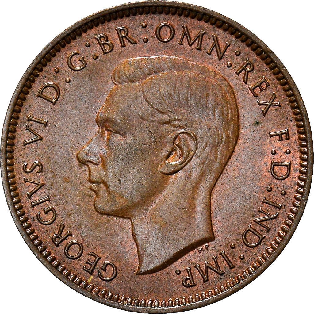 United Kingdom | 1 Farthing Coin | Eurasian wren | KM:843 | 1937 - 1948
