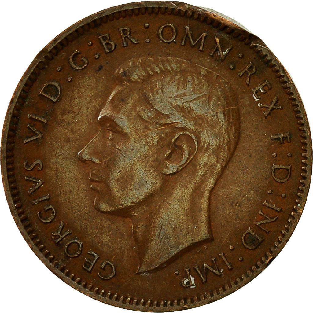 United Kingdom | 1 Farthing Coin | Eurasian wren | KM:843 | 1937 - 1948