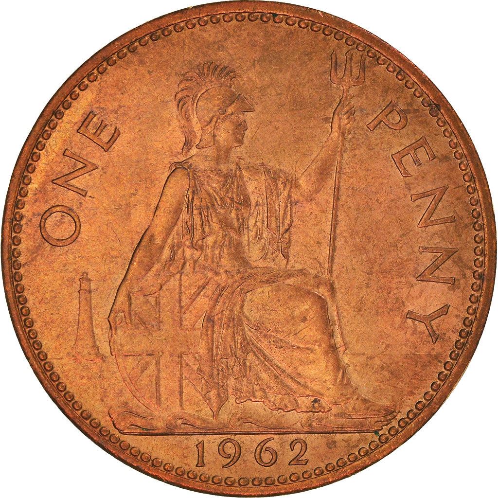 United Kingdom | 1 Penny Coin | Britannia | KM:897 | 1954 - 1970