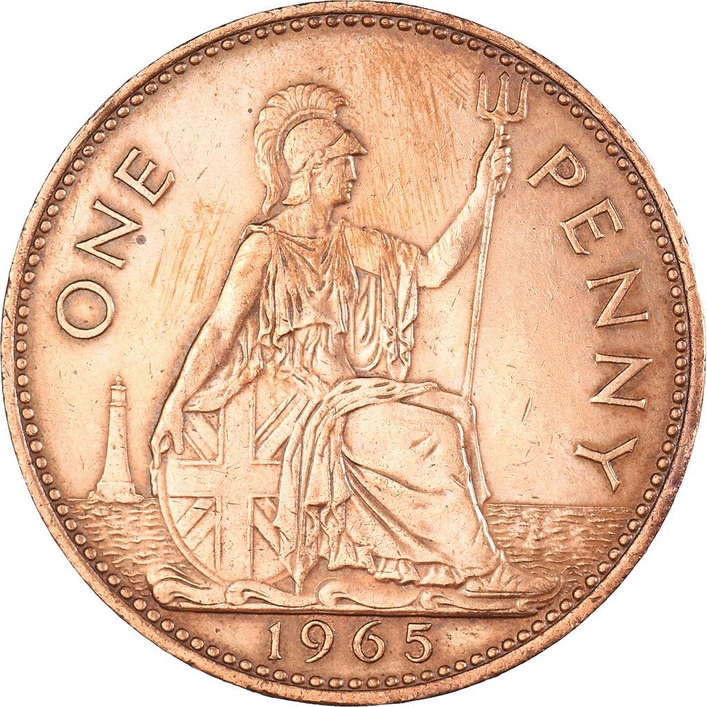 United Kingdom | 1 Penny Coin | Britannia | KM:897 | 1954 - 1970