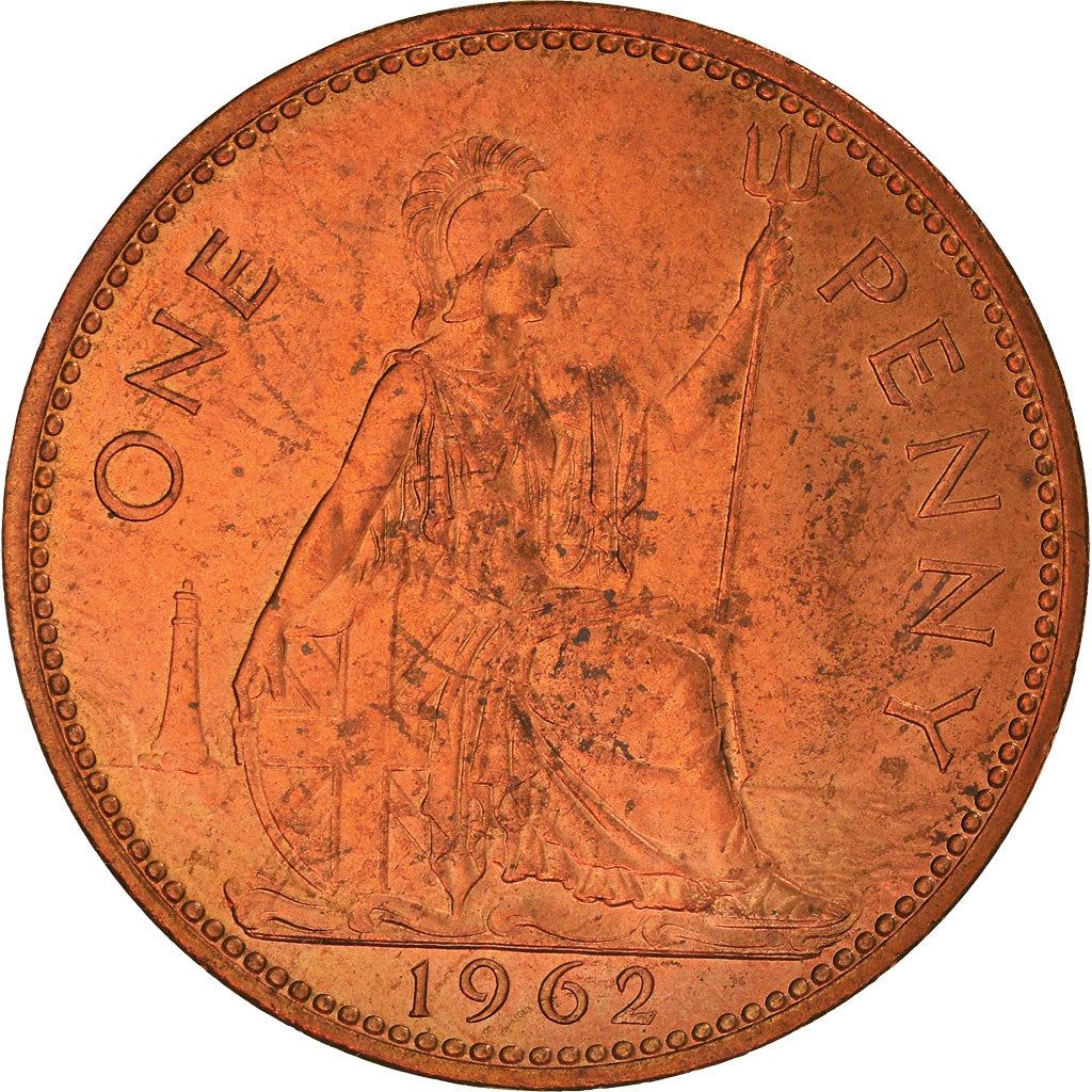 United Kingdom | 1 Penny Coin | Britannia | KM:897 | 1954 - 1970