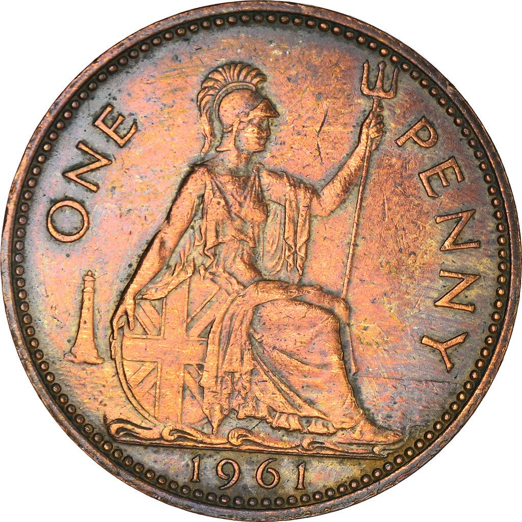 United Kingdom | 1 Penny Coin | Britannia | KM:897 | 1954 - 1970