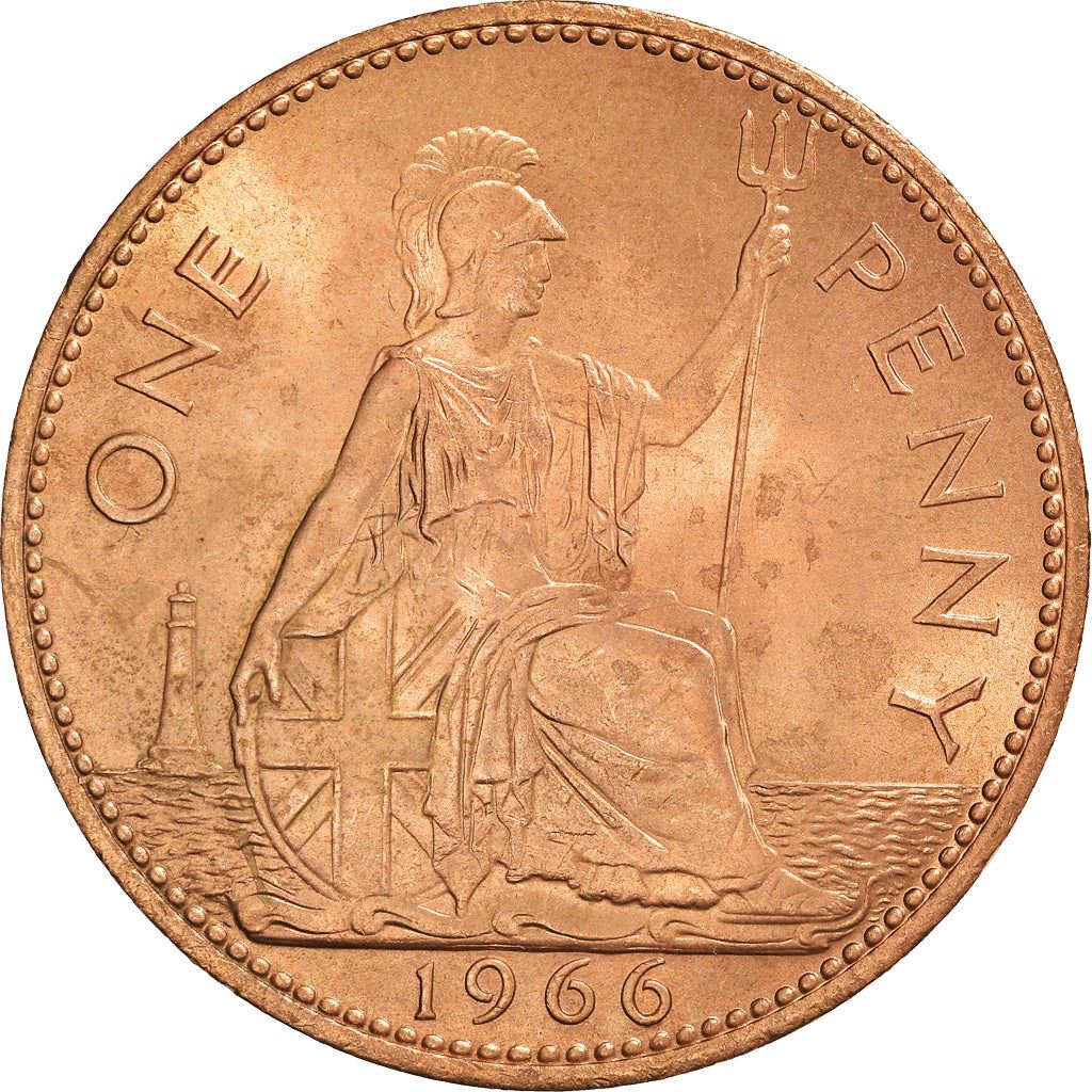 United Kingdom | 1 Penny Coin | Britannia | KM:897 | 1954 - 1970