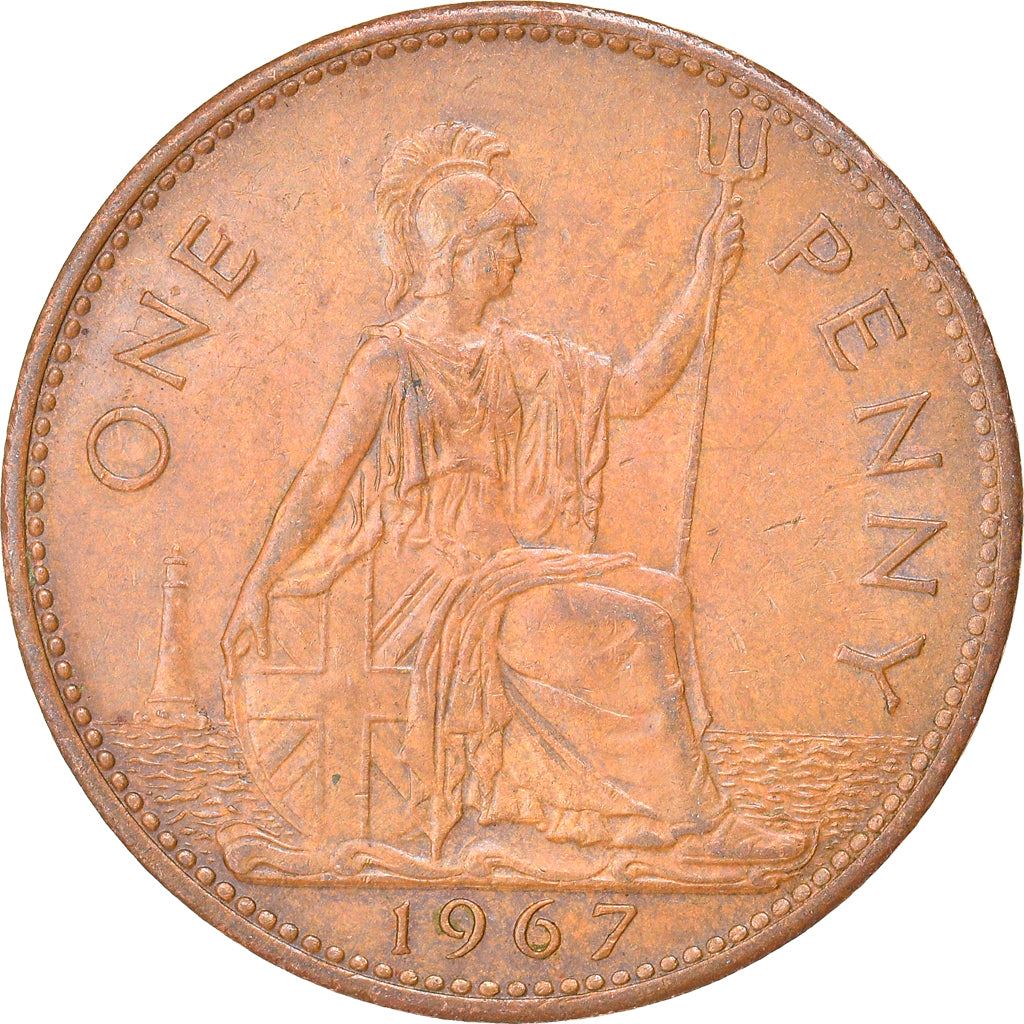 United Kingdom | 1 Penny Coin | Britannia | KM:897 | 1954 - 1970