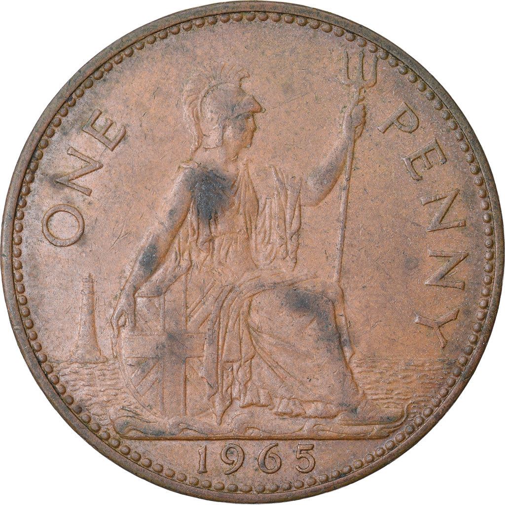 United Kingdom | 1 Penny Coin | Britannia | KM:897 | 1954 - 1970