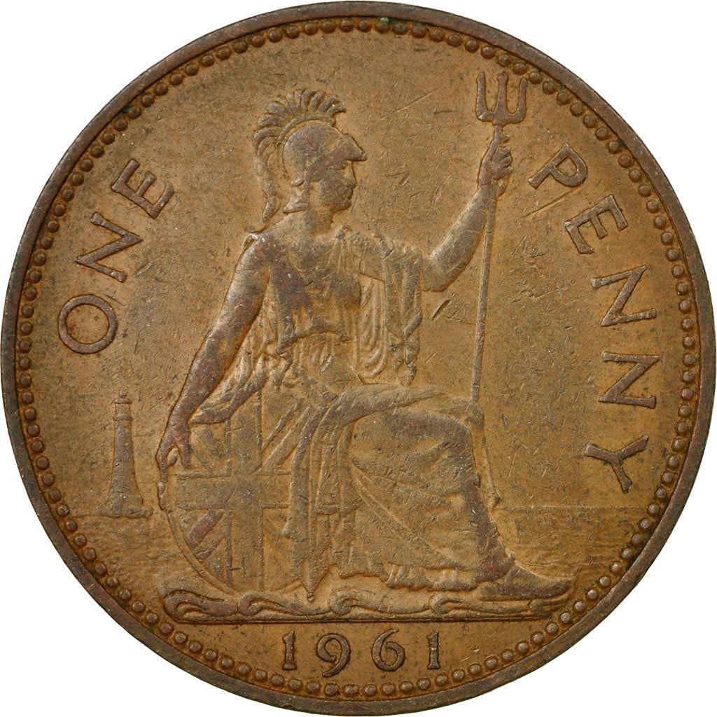 United Kingdom | 1 Penny Coin | Britannia | KM:897 | 1954 - 1970