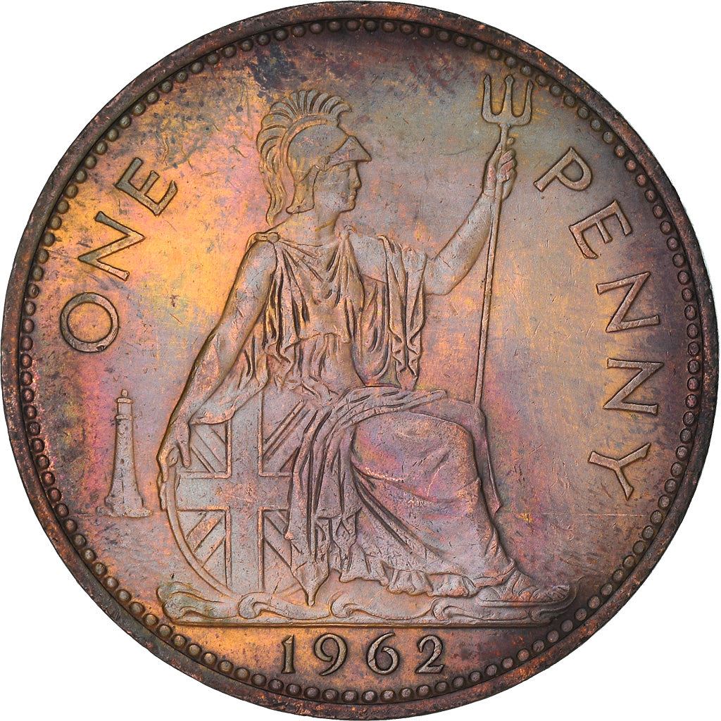 United Kingdom | 1 Penny Coin | Britannia | KM:897 | 1954 - 1970