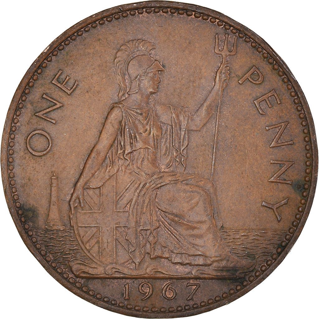 United Kingdom | 1 Penny Coin | Britannia | KM:897 | 1954 - 1970