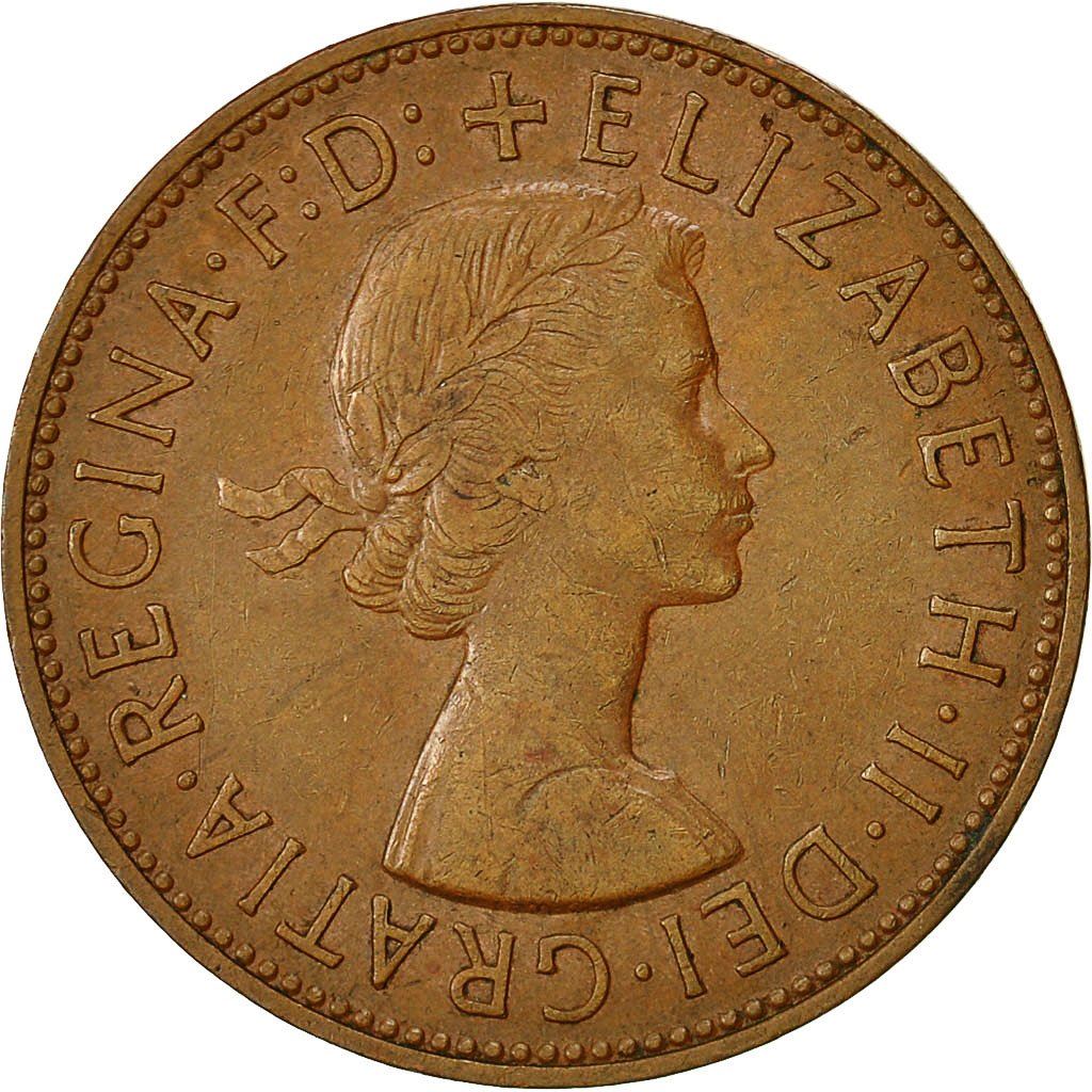 United Kingdom | 1 Penny Coin | Britannia | KM:897 | 1954 - 1970