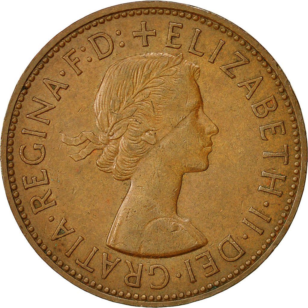 United Kingdom | 1 Penny Coin | Britannia | KM:897 | 1954 - 1970