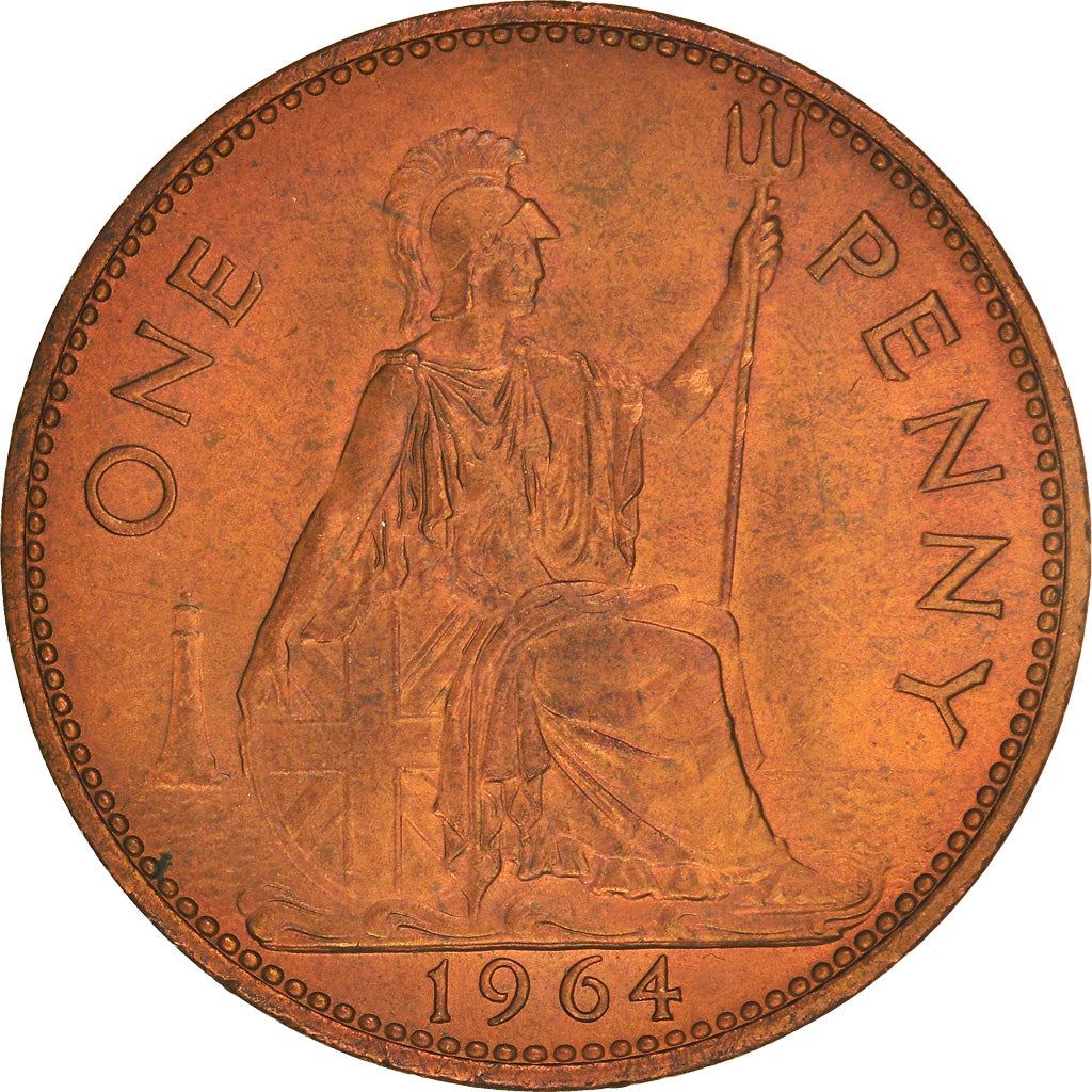 United Kingdom | 1 Penny Coin | Britannia | KM:897 | 1954 - 1970