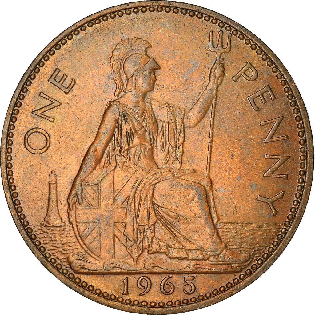 United Kingdom | 1 Penny Coin | Britannia | KM:897 | 1954 - 1970