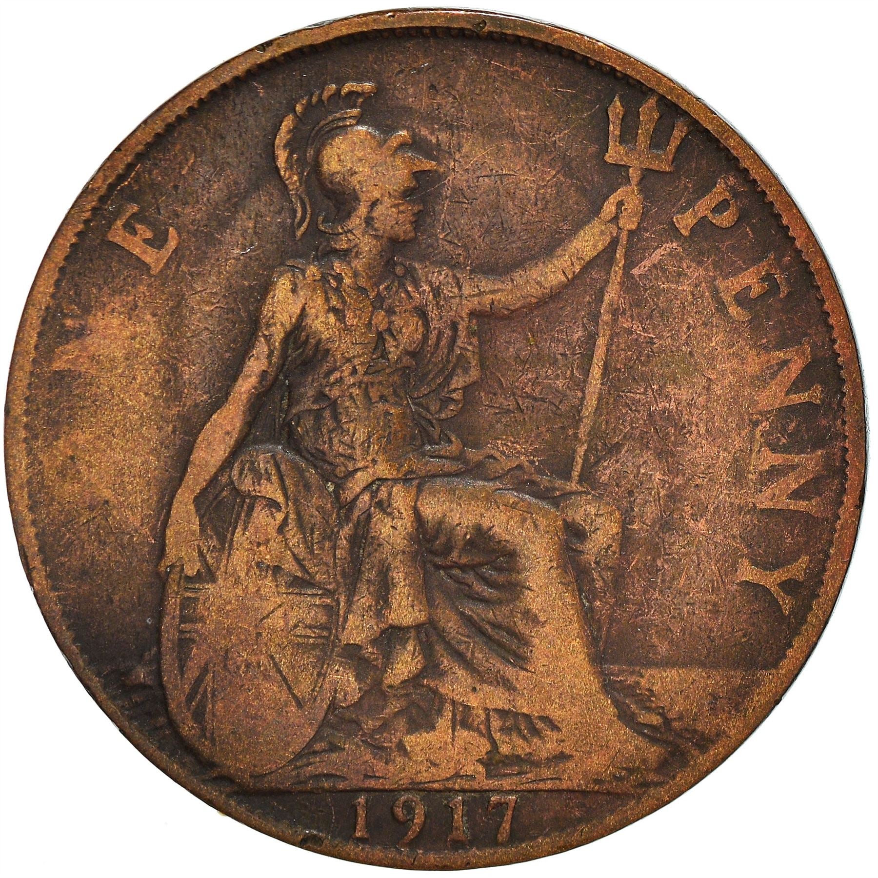 United Kingdom | 1 Penny Coin | George V | KM:810 | 1911 - 1926