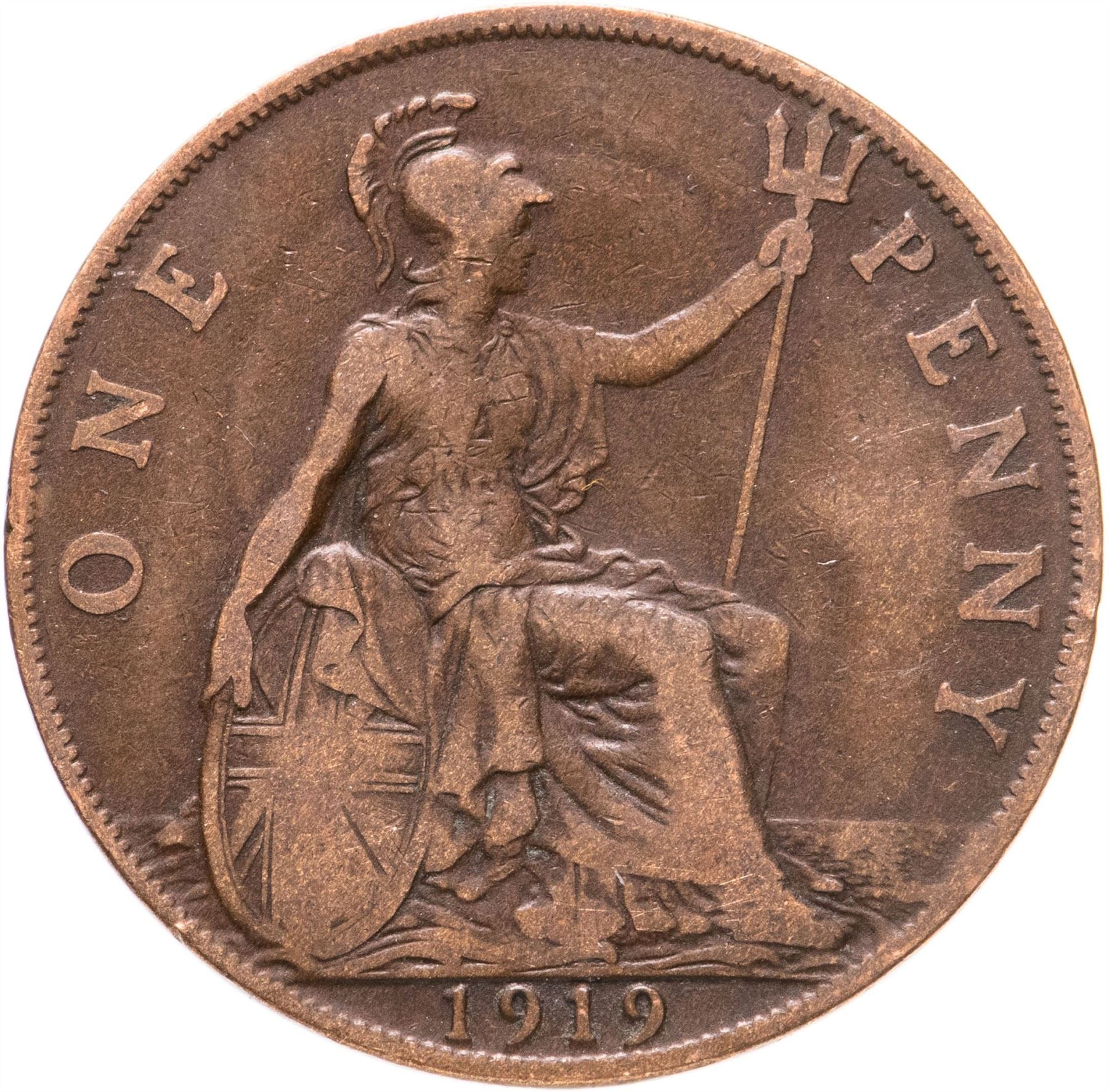 United Kingdom | 1 Penny Coin | George V | KM:810 | 1911 - 1926