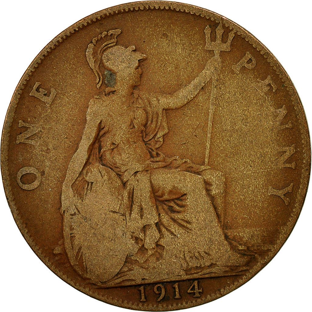 United Kingdom | 1 Penny Coin | George V | KM:810 | 1911 - 1926