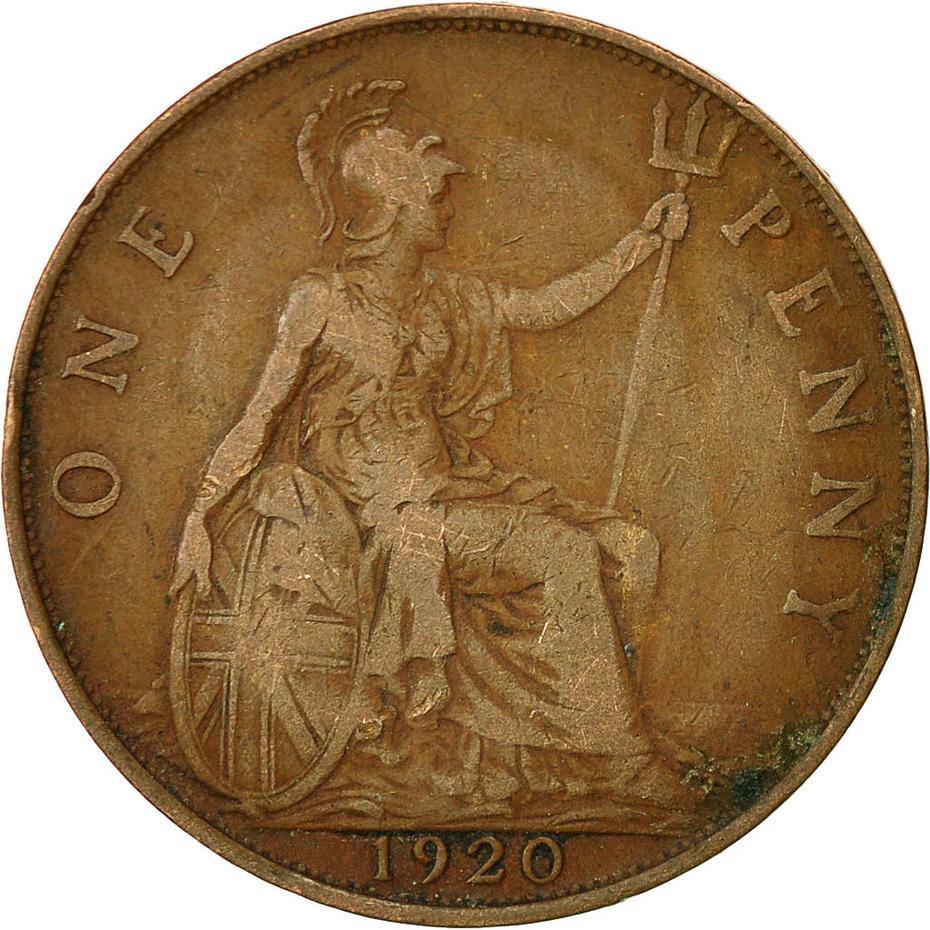 United Kingdom | 1 Penny Coin | George V | KM:810 | 1911 - 1926