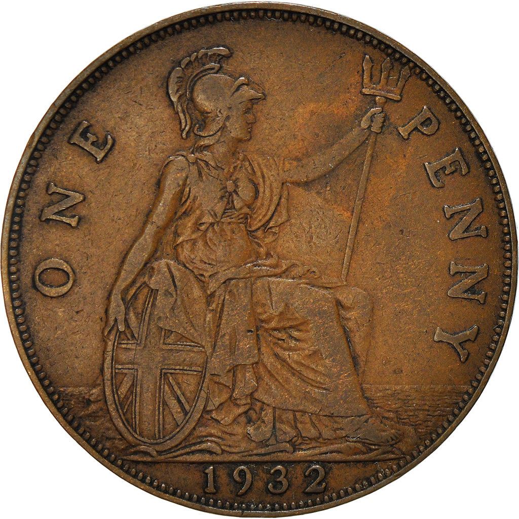 United Kingdom | 1 Penny Coin | George V | KM:838 | 1928 - 1936