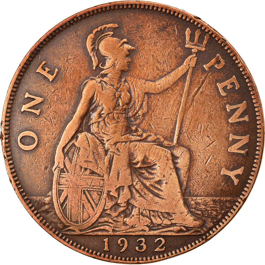 United Kingdom | 1 Penny Coin | George V | KM:838 | 1928 - 1936