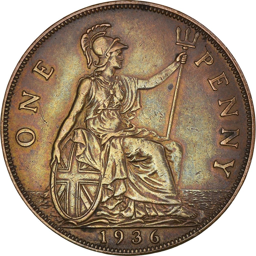 United Kingdom | 1 Penny Coin | George V | KM:838 | 1928 - 1936