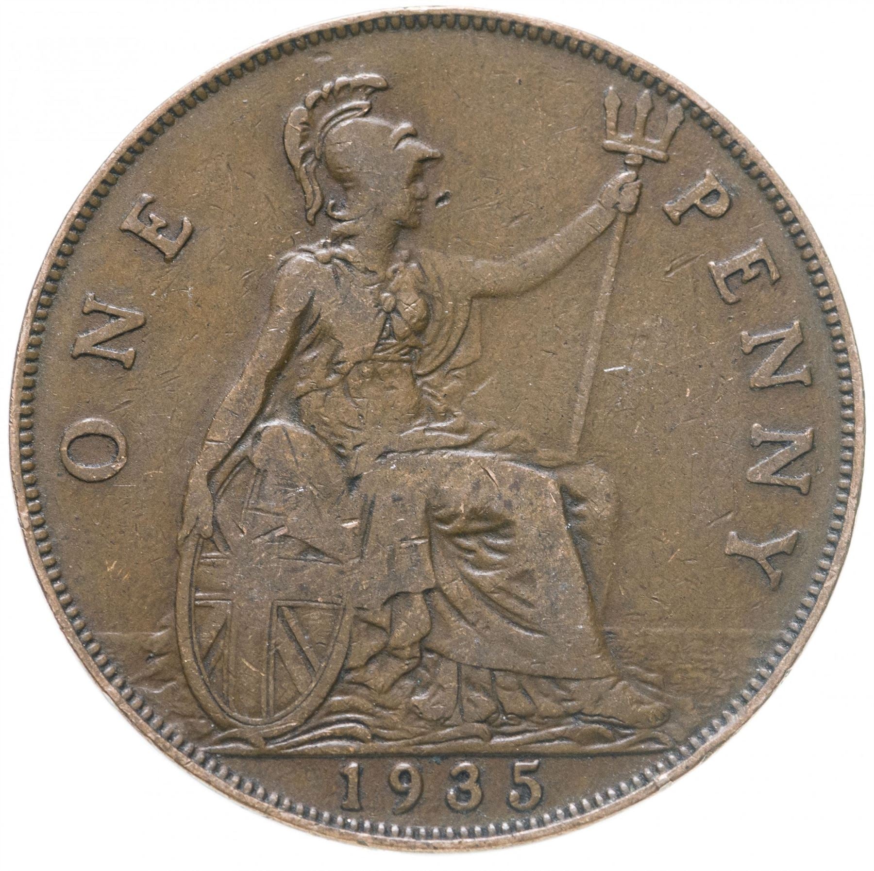 United Kingdom | 1 Penny Coin | George V | KM:838 | 1928 - 1936