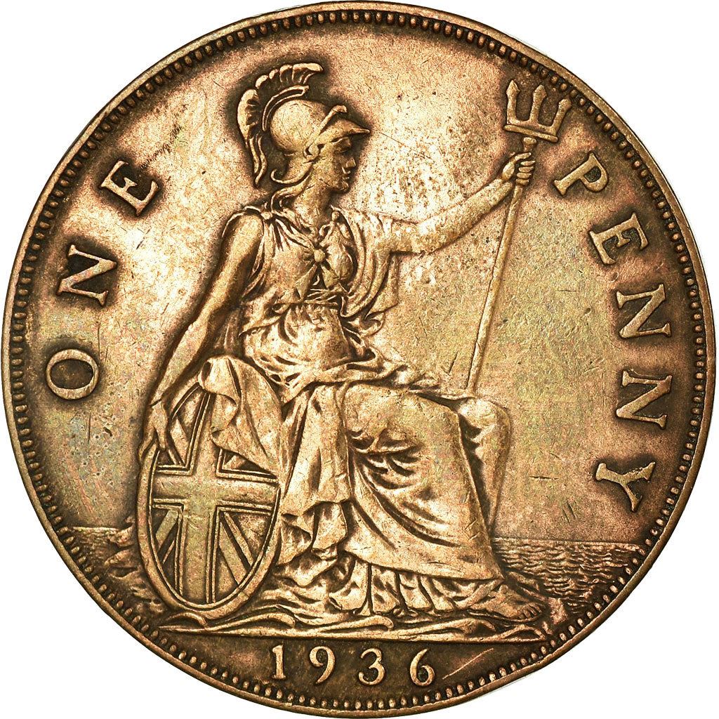 United Kingdom | 1 Penny Coin | George V | KM:838 | 1928 - 1936
