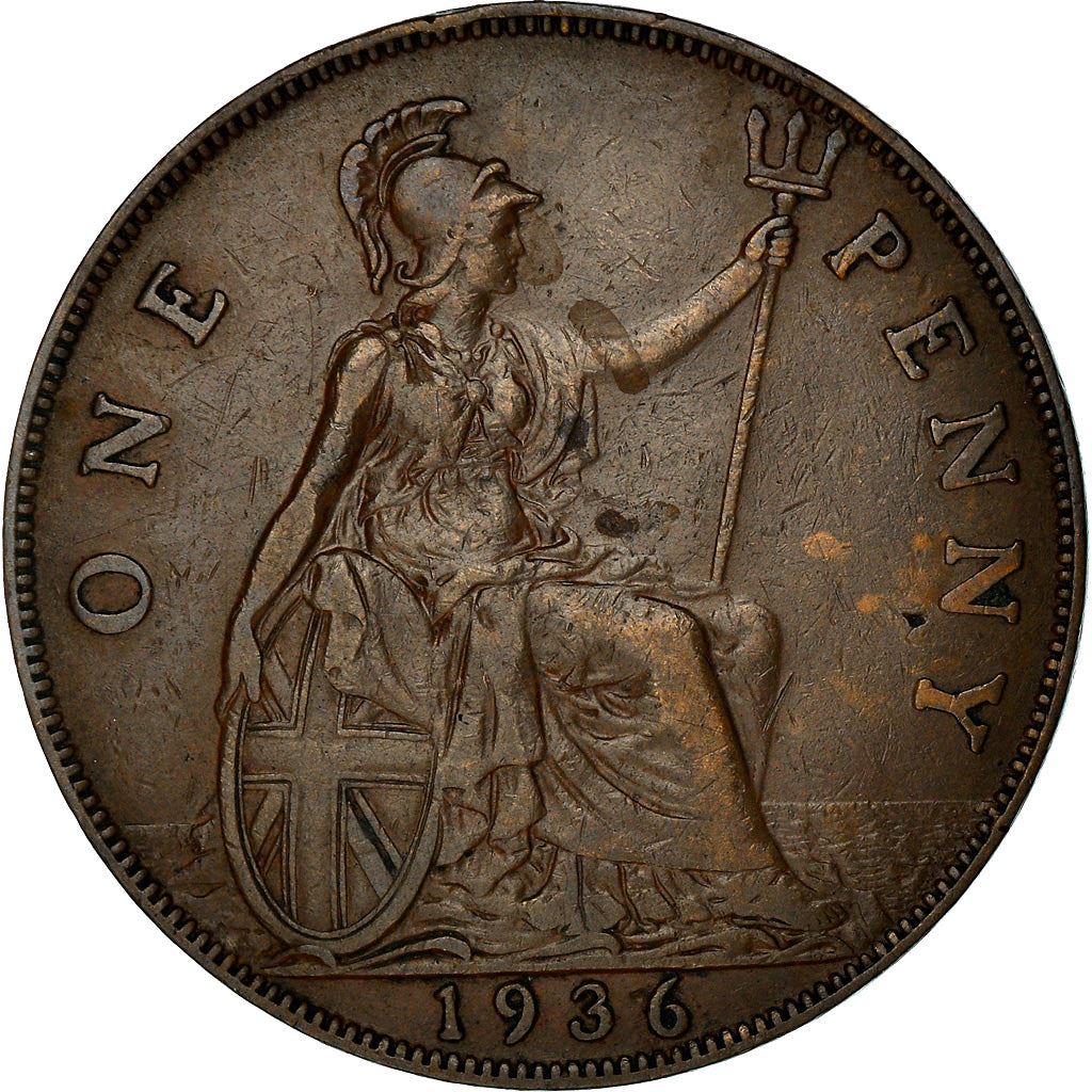 United Kingdom | 1 Penny Coin | George V | KM:838 | 1928 - 1936