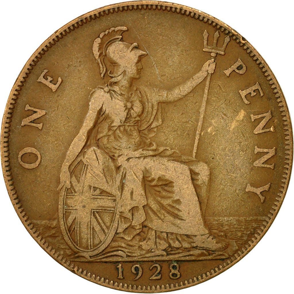 United Kingdom | 1 Penny Coin | George V | KM:838 | 1928 - 1936