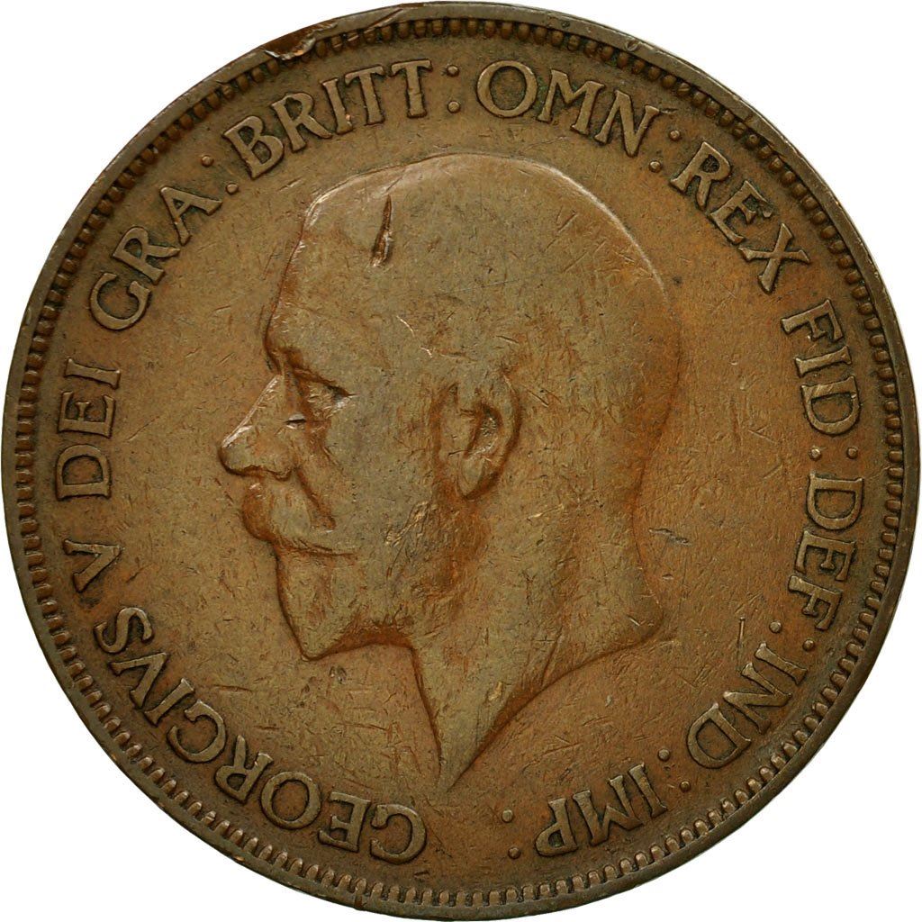 United Kingdom | 1 Penny Coin | George V | KM:838 | 1928 - 1936