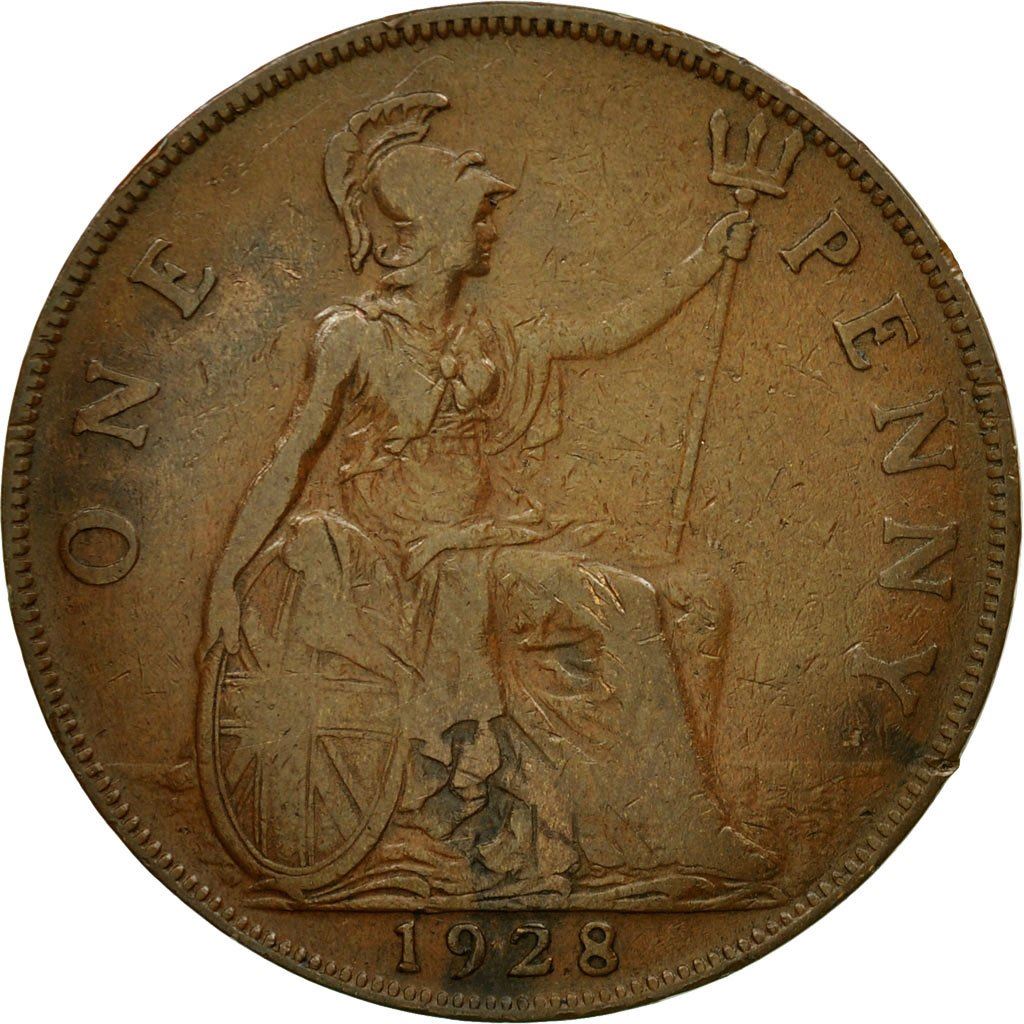 United Kingdom | 1 Penny Coin | George V | KM:838 | 1928 - 1936
