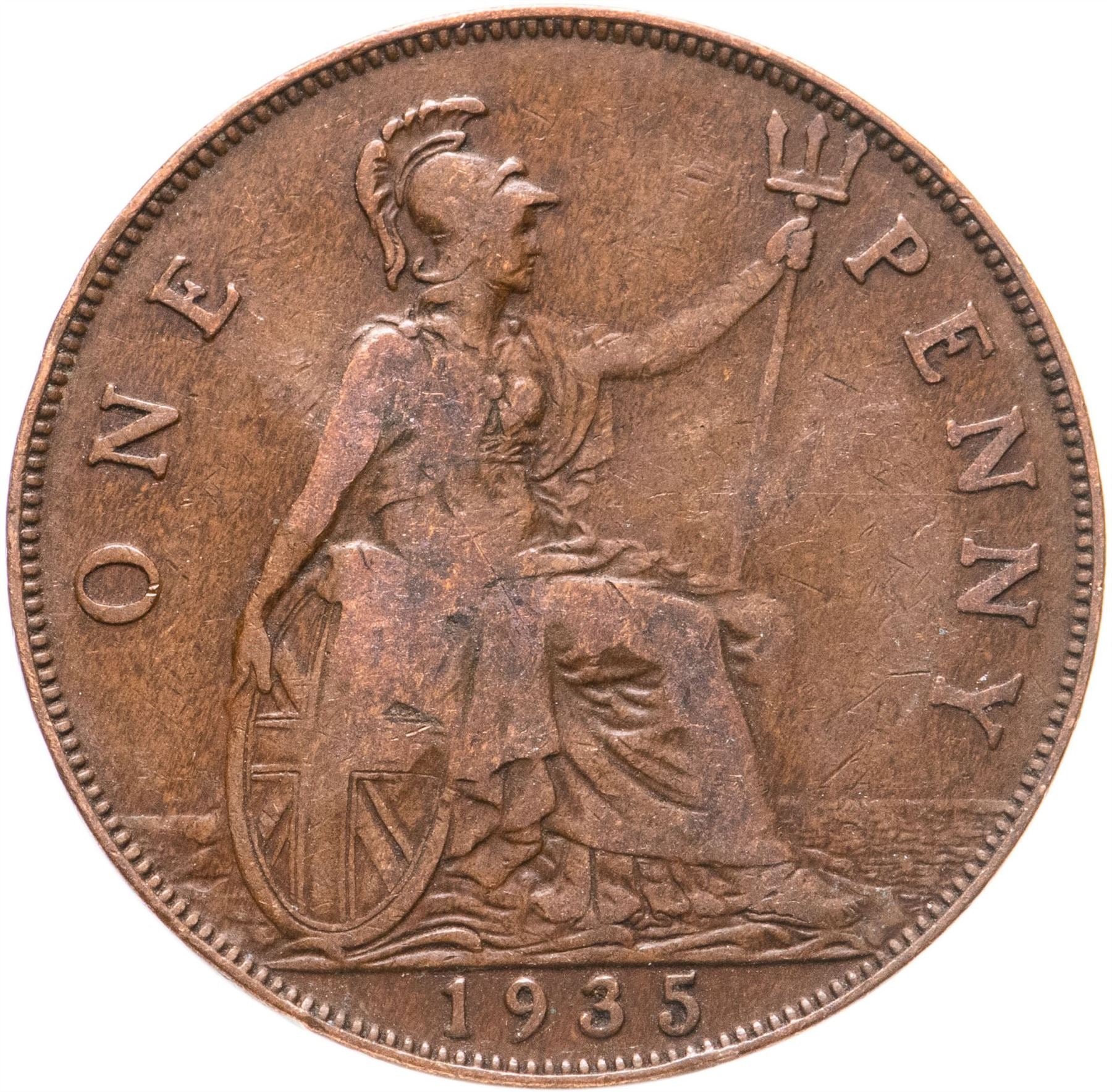 United Kingdom | 1 Penny Coin | George V | KM:838 | 1928 - 1936