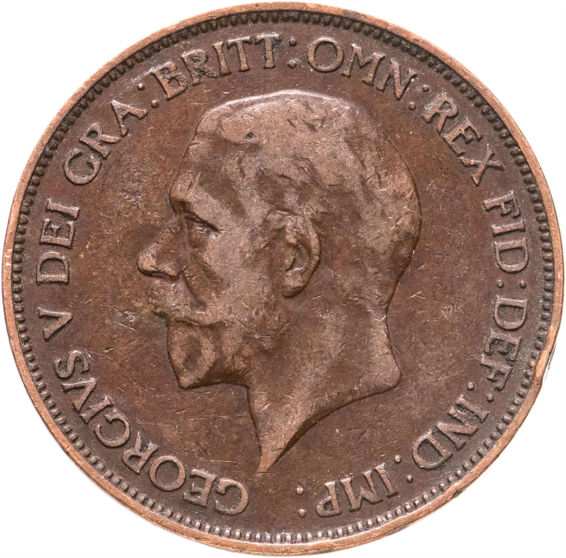 United Kingdom | 1 Penny Coin | George V | KM:838 | 1928 - 1936