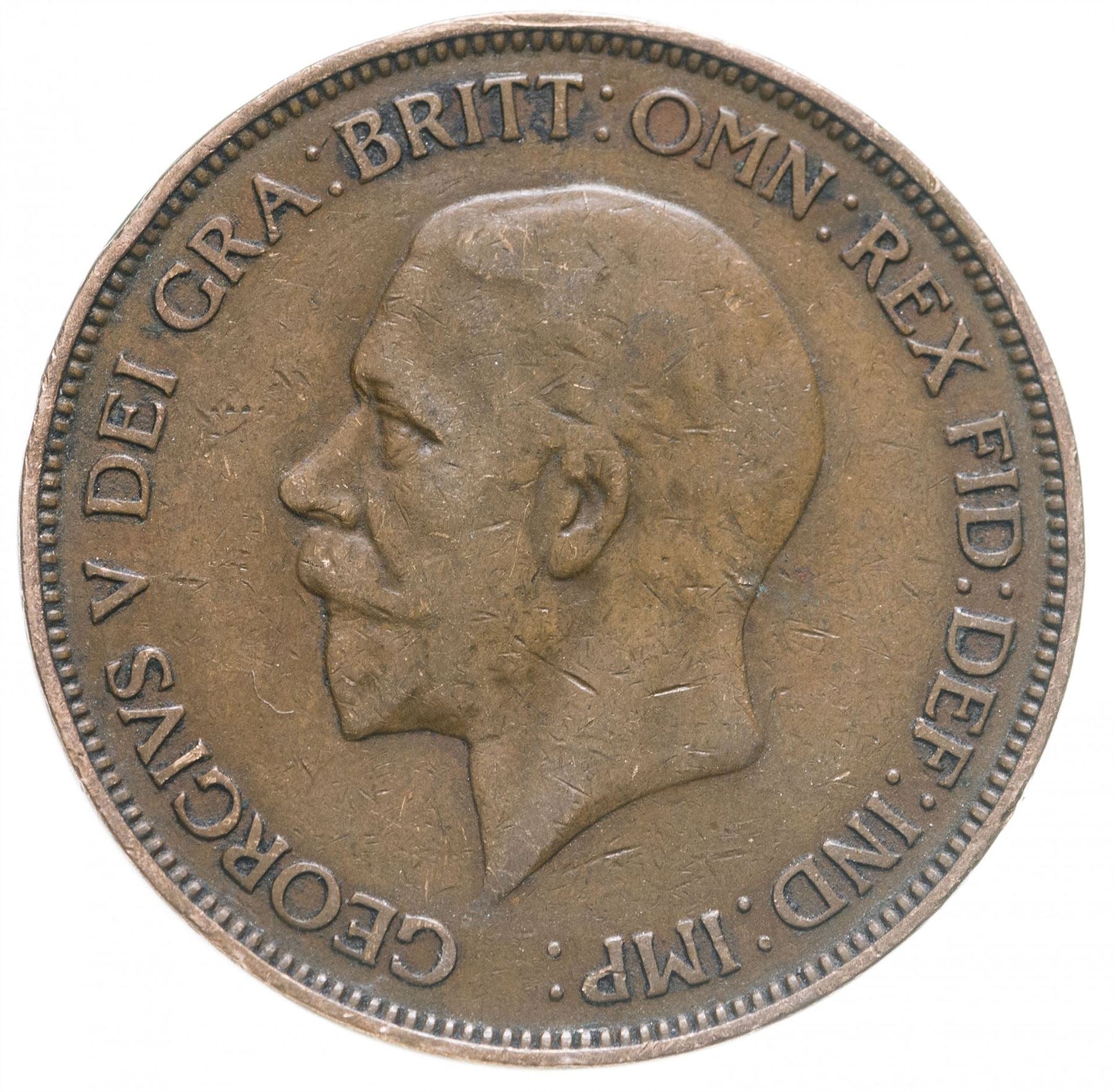 United Kingdom | 1 Penny Coin | George V | KM:838 | 1928 - 1936