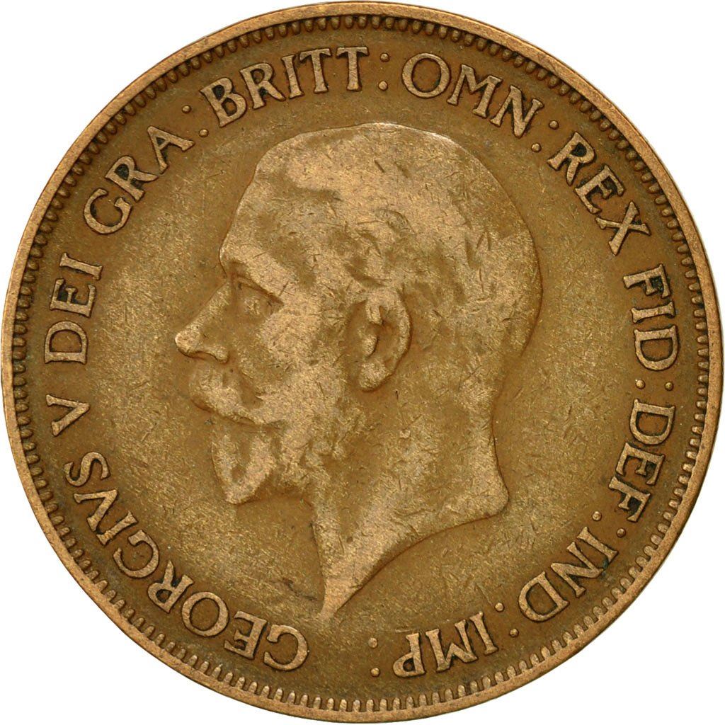 United Kingdom | 1 Penny Coin | George V | KM:838 | 1928 - 1936
