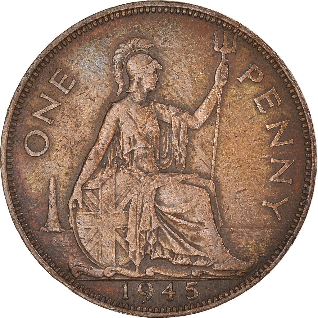 United Kingdom | 1 Penny Coin | Britannia | KM:845 | 1937 - 1948