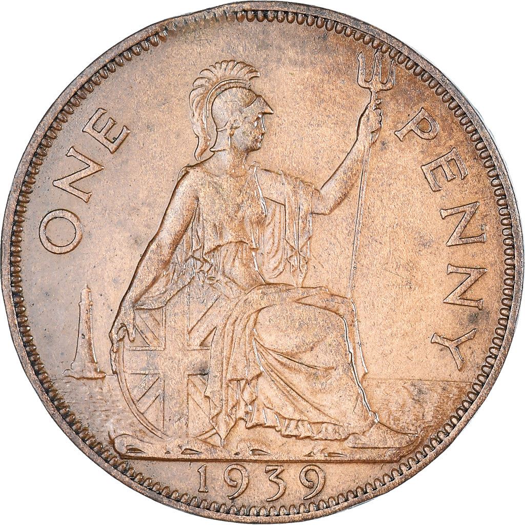 United Kingdom | 1 Penny Coin | Britannia | KM:845 | 1937 - 1948