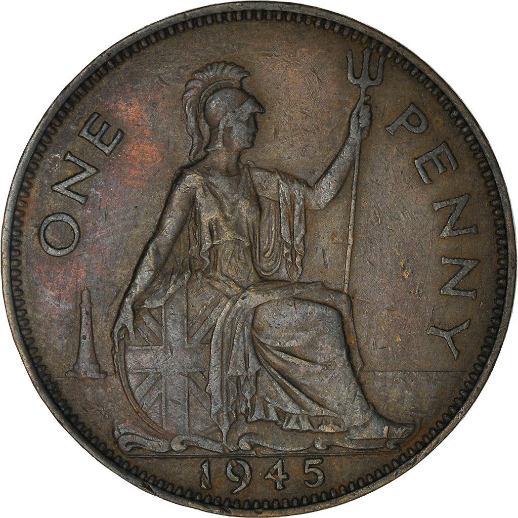 United Kingdom | 1 Penny Coin | Britannia | KM:845 | 1937 - 1948