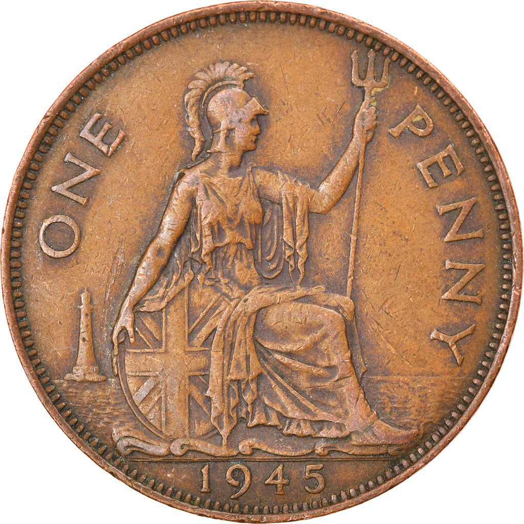 United Kingdom | 1 Penny Coin | Britannia | KM:845 | 1937 - 1948
