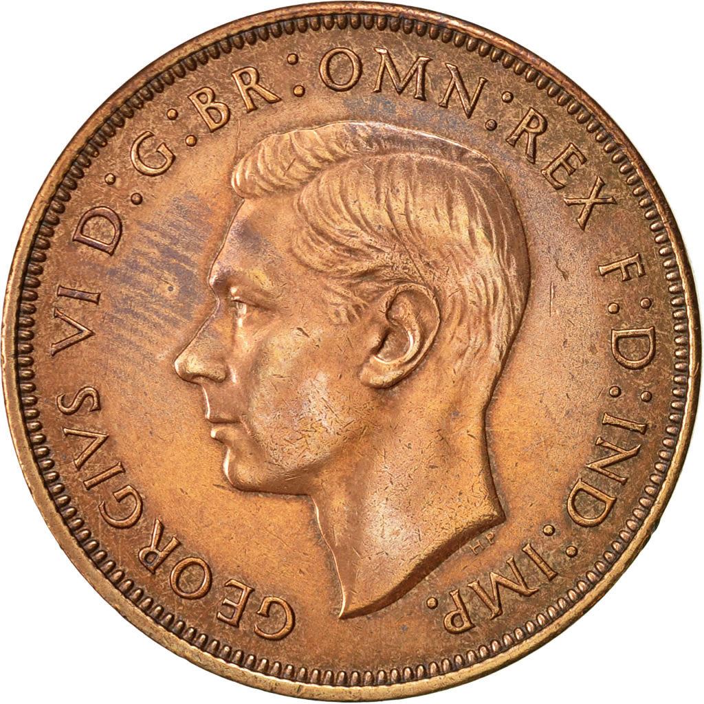 United Kingdom | 1 Penny Coin | Britannia | KM:845 | 1937 - 1948