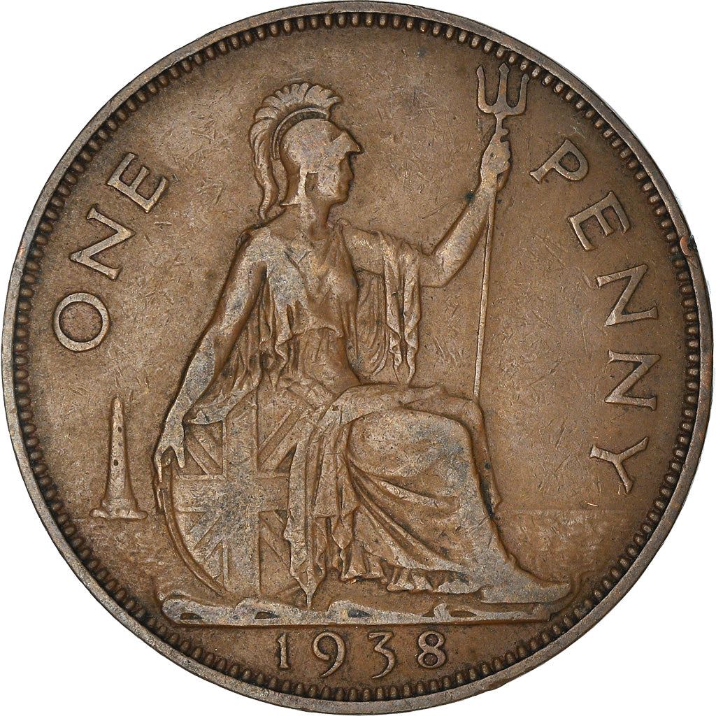 United Kingdom | 1 Penny Coin | Britannia | KM:845 | 1937 - 1948