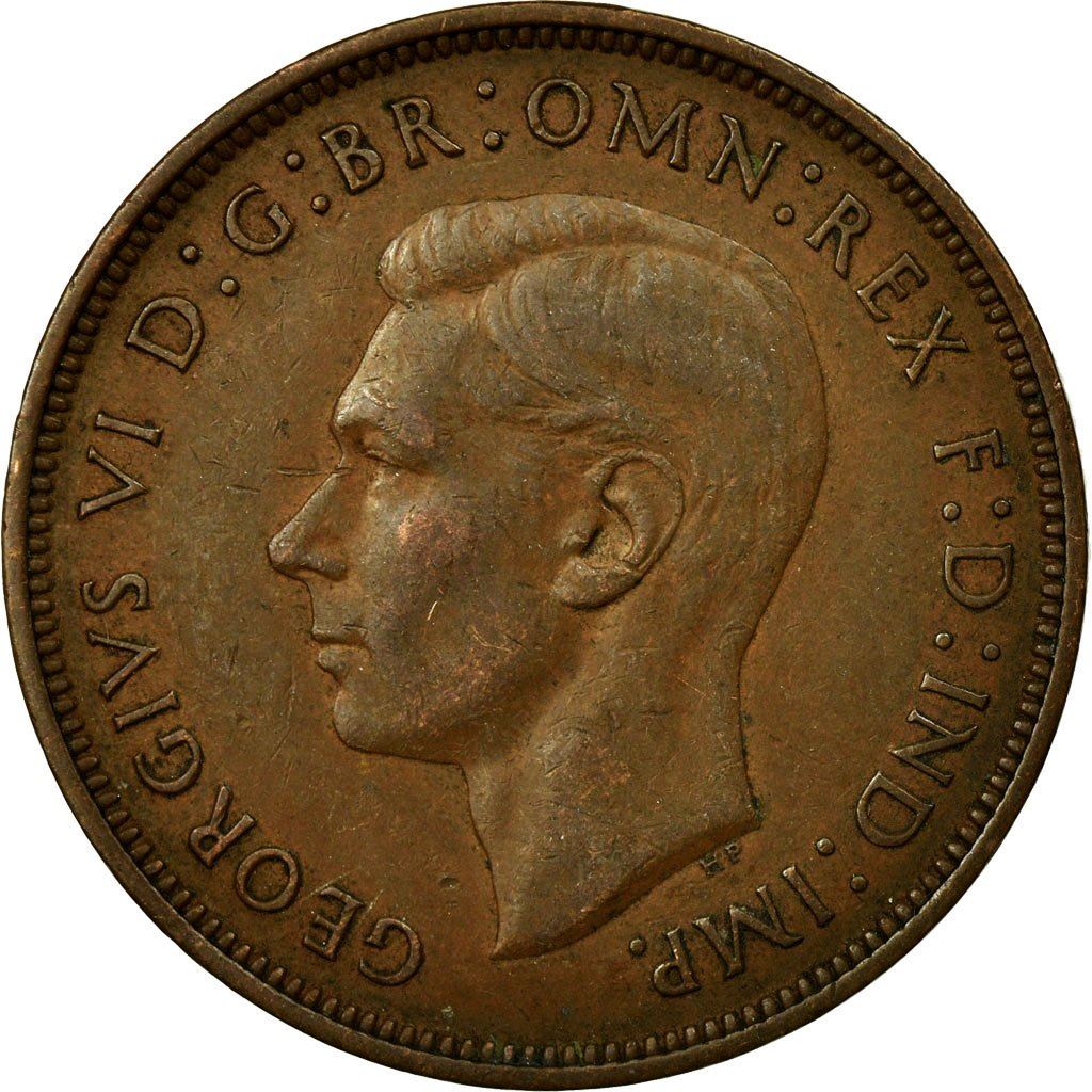 United Kingdom | 1 Penny Coin | Britannia | KM:845 | 1937 - 1948
