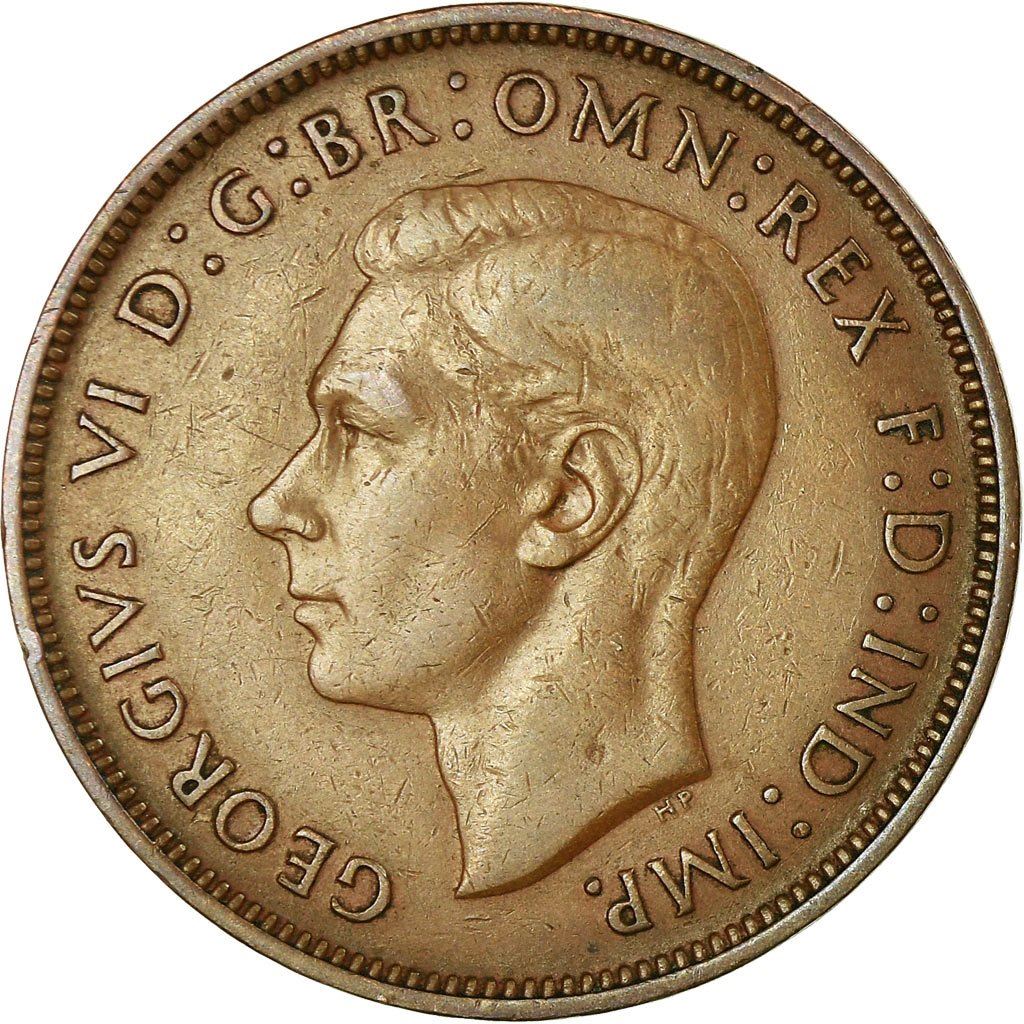 United Kingdom | 1 Penny Coin | Britannia | KM:845 | 1937 - 1948