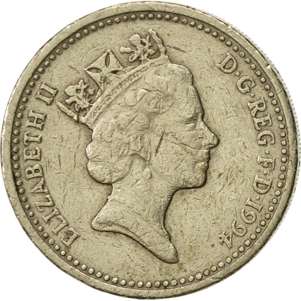 United Kingdom | 1 Pound Coin | Scottish Lion | KM:967 | 1994