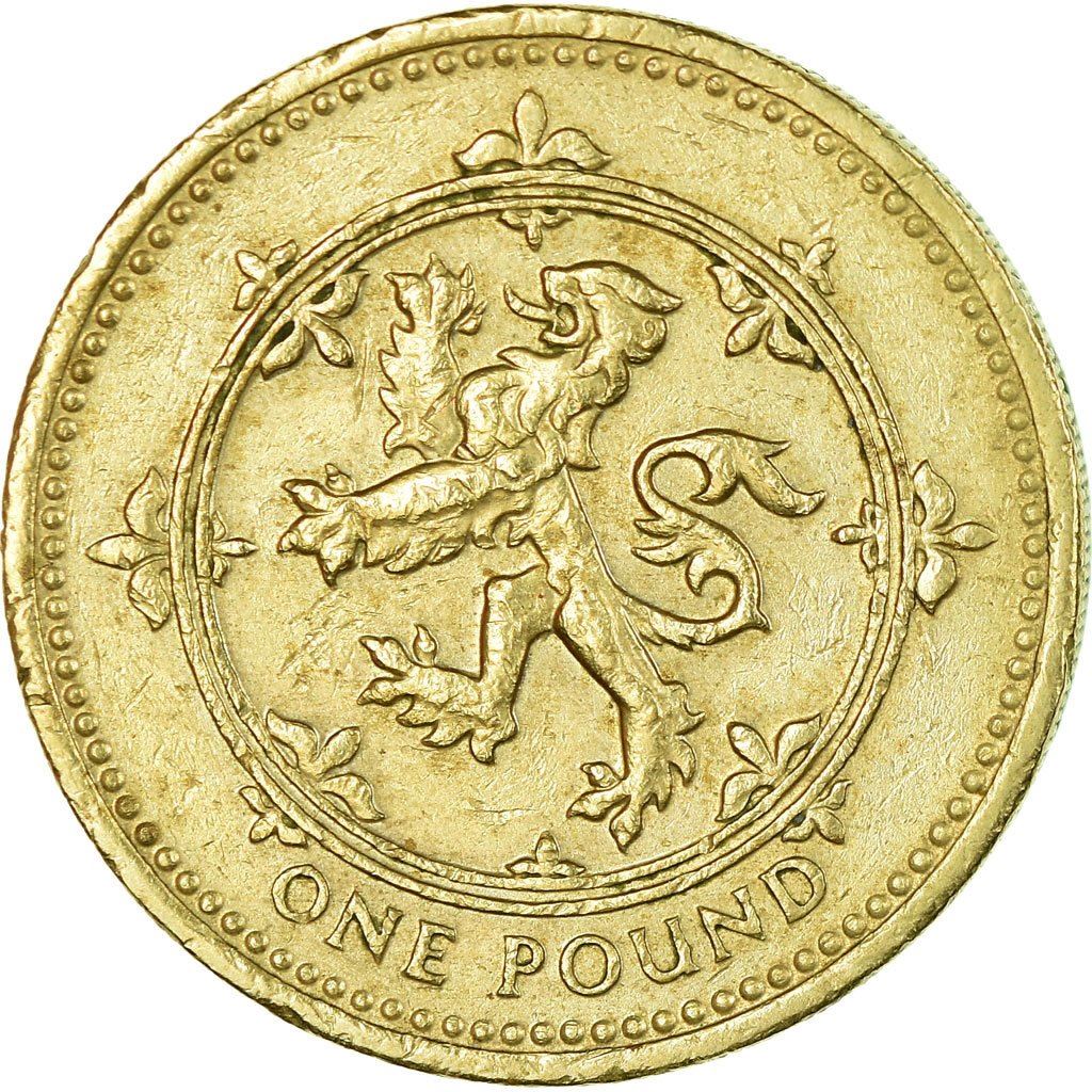 United Kingdom | 1 Pound Coin | Scottish Lion | KM:967 | 1994